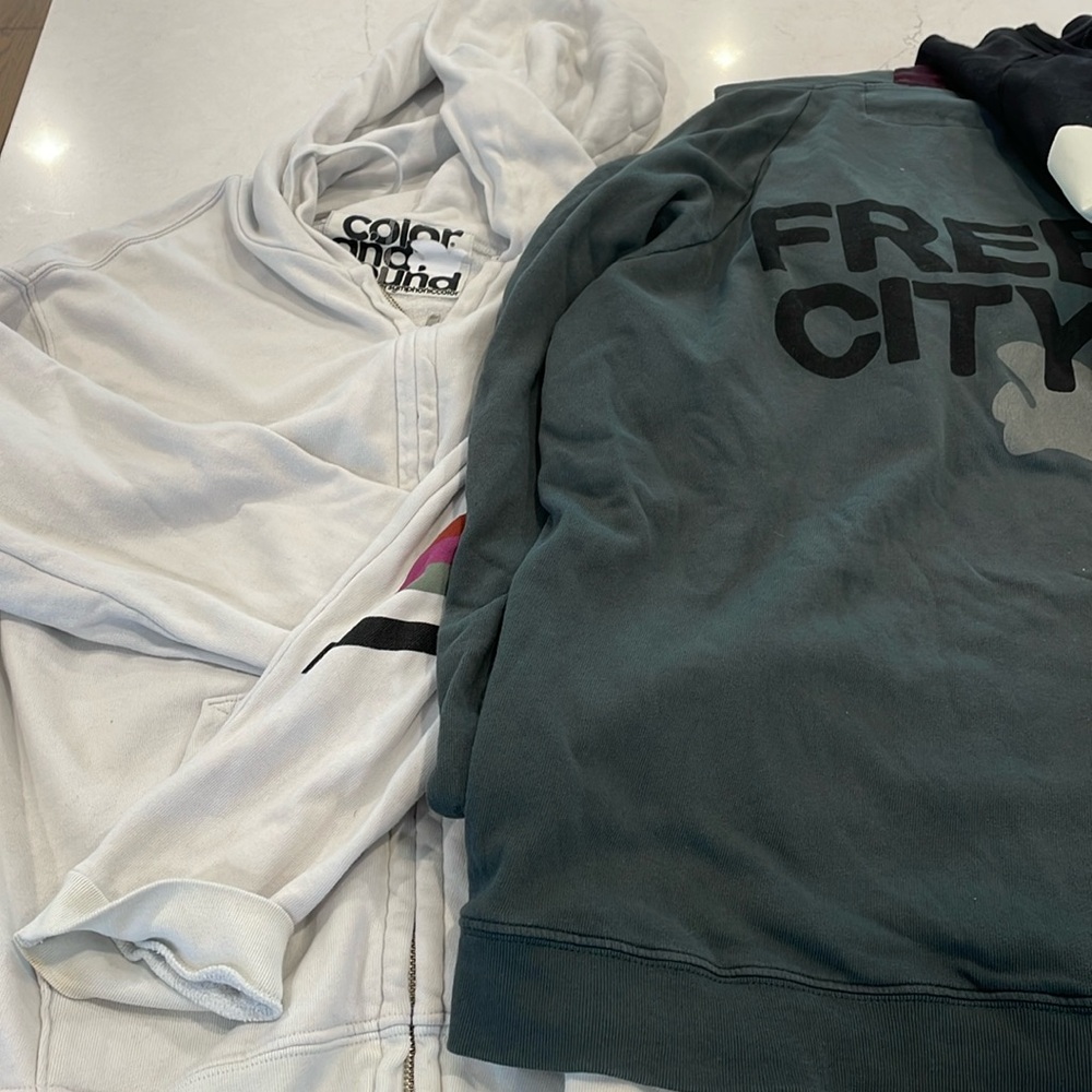 Free City sweatshirt bundle (3 hoodies one crew) great shape